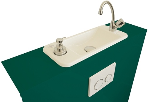 WC suspendu Geberit avec lave-mains intégré WiCi Next - Modèle Dublin